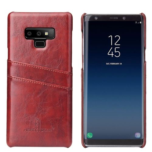 Galaxy Note9 Housse Etui Cuir Pu Texture Huilé Marron Als90815