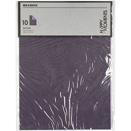 Creotime carton texturé 21 x 29,7 cm 10 pièces violet