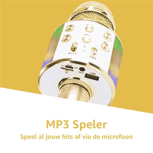 MAX KM01 Kit Deux Microphones Karaoké Micro Sans Fil Bluetooth