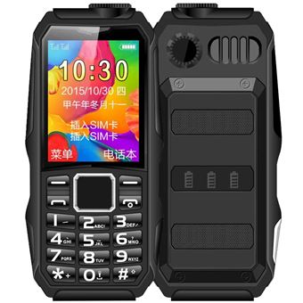 Téléphone Portable Étanche 1,8' IP68 Incassable Dual Sim Bluetooth Noir YONIS - 1