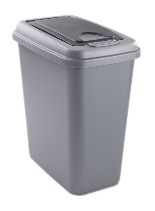 Sundis 4221001 Touch Poubelle Polypropylène Argent/Anthracite 39,2 x 24,2 x 44,5 cm/25L