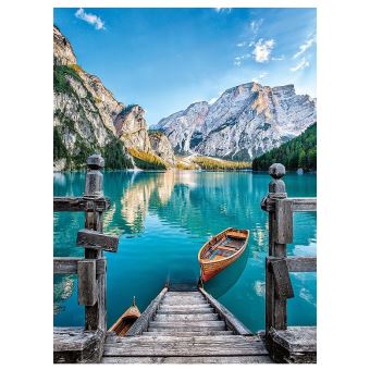 Puzzle paysage - le lac de braies 500 pieces - clementoni - Puzzle - Achat  & prix