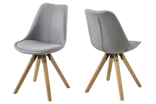 Chaises modernes bois et tissus - EARL (Lot de 2)