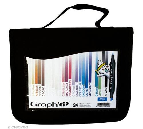 OZ INTERNATIONAL - Trousse de 24 marqueurs Graph?it- MANGA