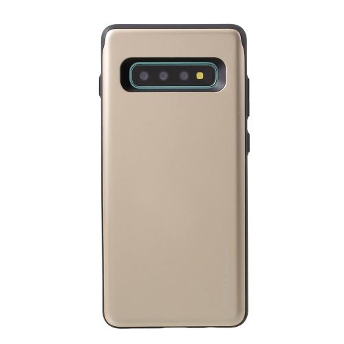 Coque en TPU porte-cartes coulissant série sky or pour votre Samsung Galaxy S10