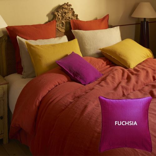 Housse De Couette Syracuse Fuchsia 155x220 Garnier-Thiebaut