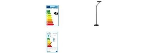 Unilux 400070582 lampadaire led métal 29 w integrated noir
