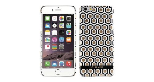 Bundle Midnight Hexagonal Coque + Pochette Or Pour Iphone 6+/6s+