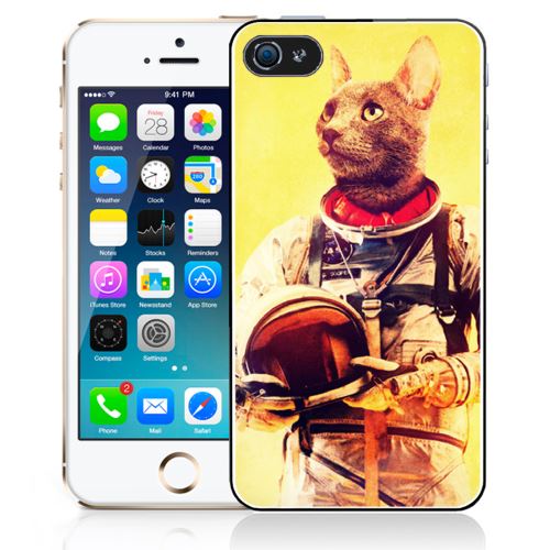 Coque pour iPhone 4/4S animal astronaute chat