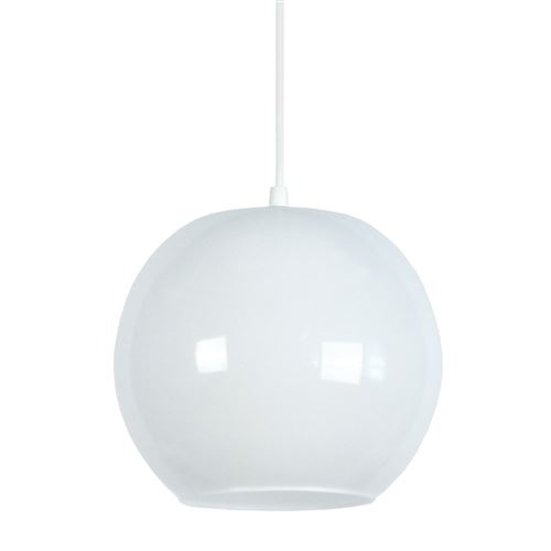 BOULE verre Suspension verre 20x20x80 cm Opale
