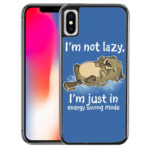 Coque pour iPhone XS loutre not lazy