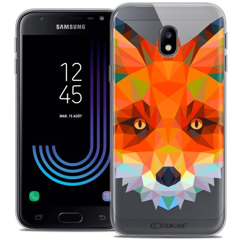 Coque Samsung Galaxy J3 2017 J320 (5 ) CASEINK Housse Etui [Crystal Gel HD Polygon Series Animal - Souple - Ultra Fin - Imprimé en France] Renard