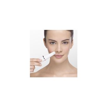 Braun FaceSpa 851V 3-En-1 Épilateur Électrique Femme Visage et Épilation Blanc/Bronze, Brosse Nettoyante, Épilation, Nettoyage