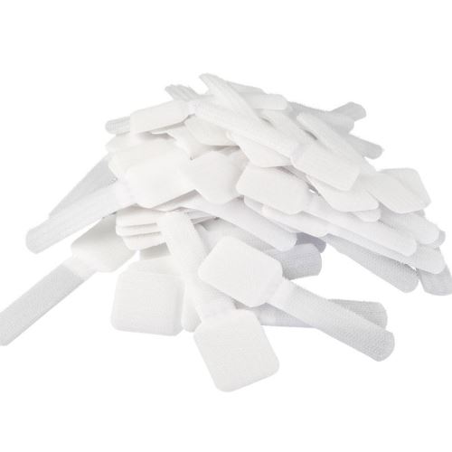 label the cable label the cable pro wall klettkabelhalter 50er set - weis noir
