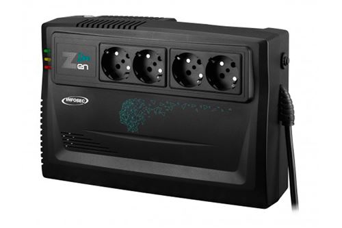 INFOSEC Zen Live 1000 - Onduleur Line Interactive 1000 VA 4 Prises FR/SCHUKO - Garantie 2 ans