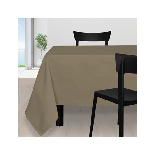 Nappe rectangle 140 x 240 cm - Uni beige - Linge de table