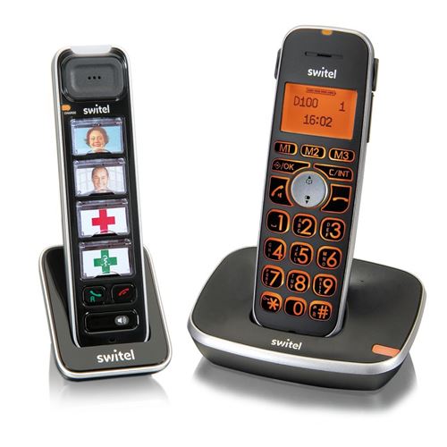 SWITEL D112 - Téléphone sans fil avec ID d'appelant - DECTGAP + combiné supplémentaire