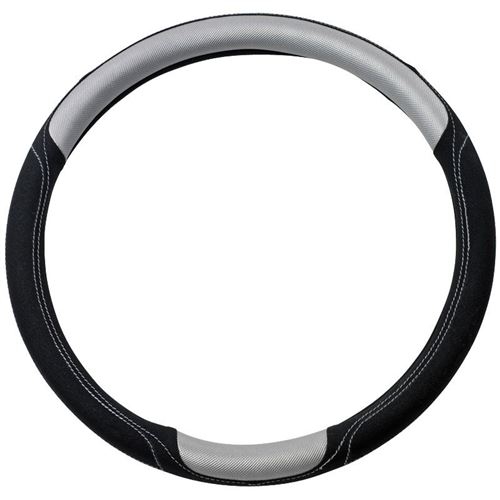 AutoStyle capot de direction PVC universel noir/argent