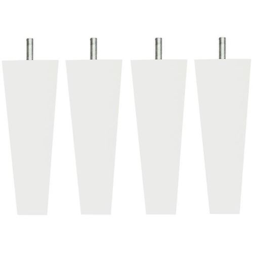 Jeu De Pieds Fuseau Carres Droit L 6 X L 6 Cm X H 19 Cm Blanc - Lot De 4