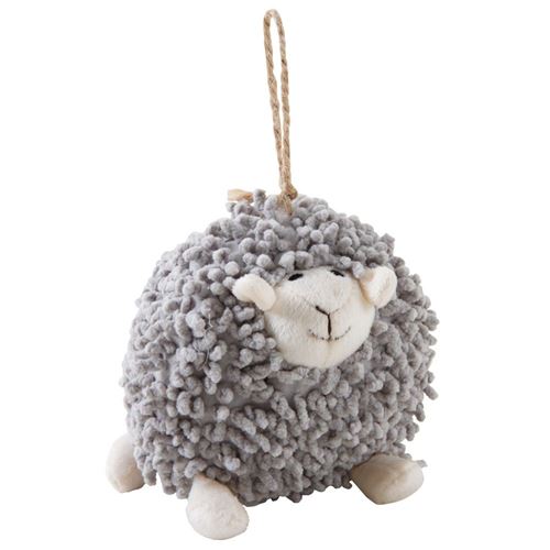 Aubry Gaspard - Mouton à suspendre en coton gris Shaggy