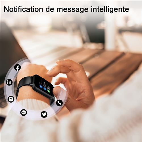 Montre Connectée Femme Homme Intelligente Smartwatch IOWODO R3PRO 25 modes  Sport Etanche pour iOS Android Samsung Apple Noir
