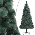 vidaXL Sapin de Noël Artificiel avec Support Arbre de Noël Décoration de Noël Jardin Patio Arrière-cour Extérieur Salon Vert 120 cm PET