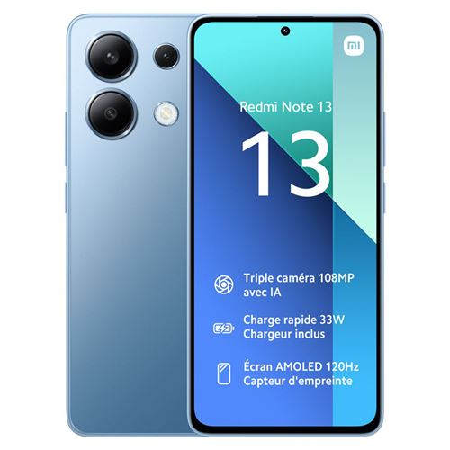 Xiaomi Redmi Note 13 4G 8 Go 256 Go Bleu État correct - N/A reconditionné disponible sur Fnac