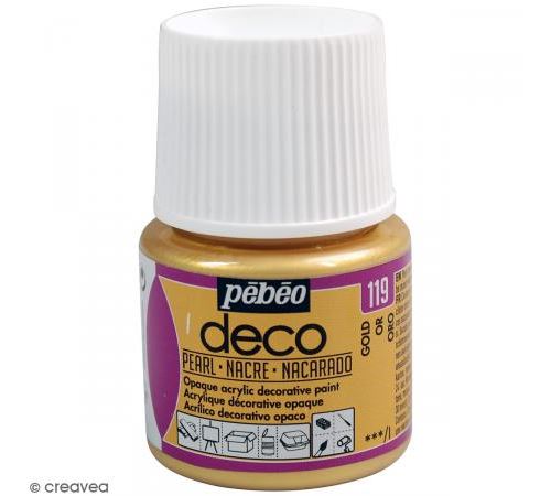 P&eacute;b&eacute;o Deco Peinture 45 ml Nacr&eacute; Or