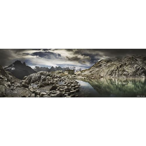 Tableau sur toile lac blanc de chamonix 45x135 cm 611170