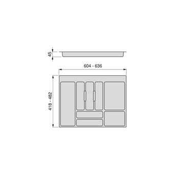 RANGE COUVERT EN PLASTIQUE BLEU XL