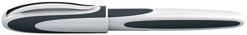 Stylo Schneider Ray - Stylo-plume pour Gauchers - Cartouche d'encre Standard Bleu roi incluse - Blanc/Gris
