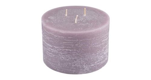 Non Communiqué Taupe Bougie Déco 3 Mèches "Rustique" 12Cm