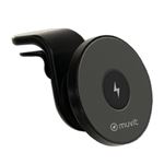 Support Voiture Magnétique Chargeur MagSafe 15W en Plastique avec Câble USB-C Muvit Noir