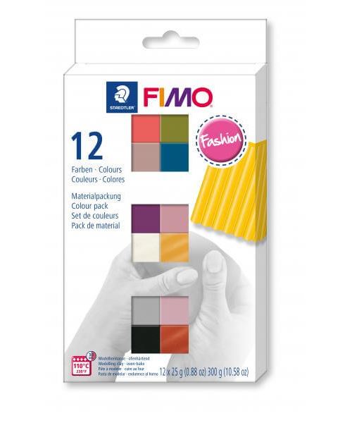 Fimo Set De 12 Demi-pains Fimo Soft Fashion - 25 G