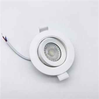 Spot LED Anti-Feu Encastrable 8W IP65 Rond Blanc - Température de couleur  variable - SILAMP