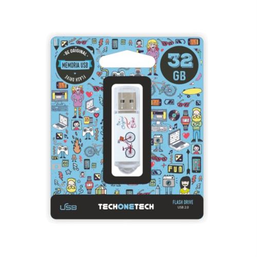 TechOneTech Clé USB Be Bike Mémoire USB 2.0 32 Go