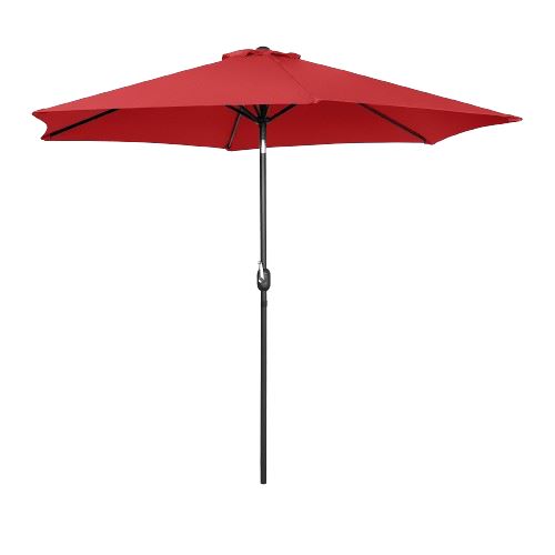 Parasol de terrasse Uniprodo – Rouge – Hexagonal – Ø 300 cm – Inclinable