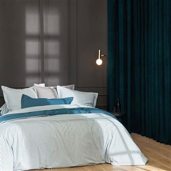 Housse De Couette 240x220cm Percale Sauge Blanc Des Vosges - Fabrication Française, Tissu Respirant - 2