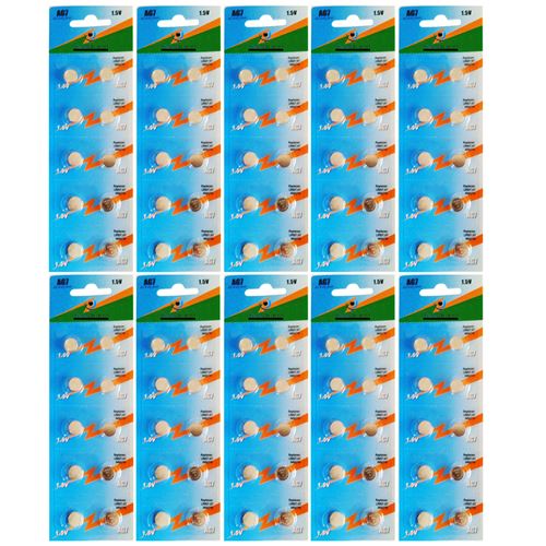 Lot de 100 Piles bouton plates type AG7/G7 1,55V compatibles LR927 395 - Visiodirect -