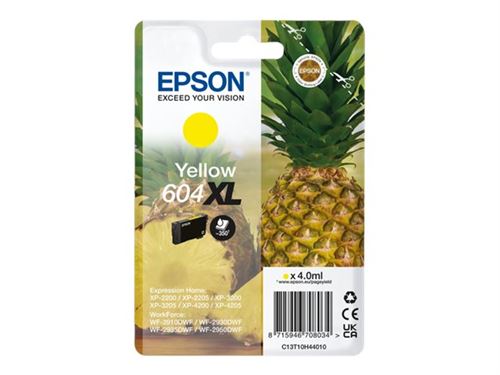 Epson 604XL Singlepack - 4 ml - XL - geel - origineel - blister - inktcartridge - voor EPL 4200; Home Cinema 3200; Stylus Photo 2200