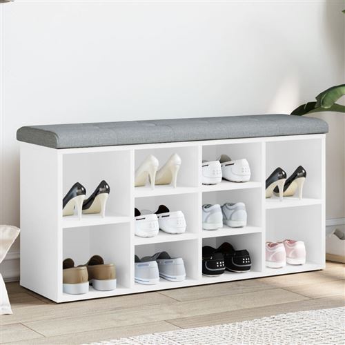 Vidaxl Blanc Banc À Chaussures - Image 3