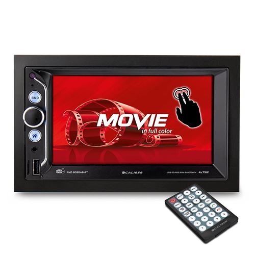 Autoradio Multimédia Caliber RMD803DAB-BT - écran tactile 15.8 Cm - 4 X 75W - USB/SD/AUX/DAB+/BT - Kit mains libres RMD803DAB-B