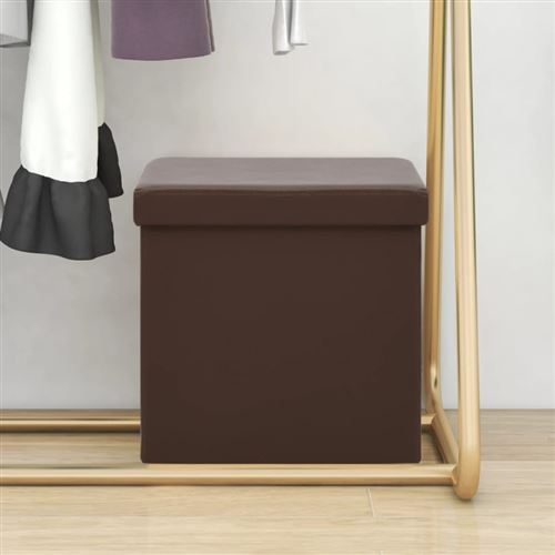 Vidaxl Marron Tabouret - Pvc - Image 3