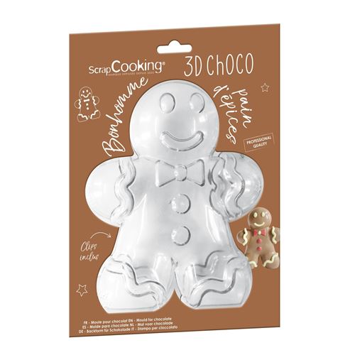 Non Communiqué Transparent Moule 3D Choco - Bonhomme Pain D'épices