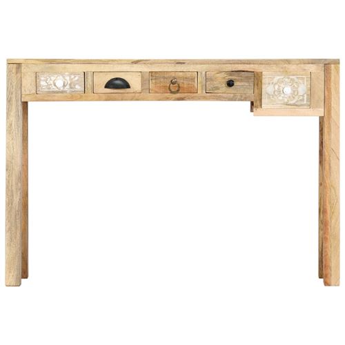 vidaXL Table console 110 x 30 x 75 cm Bois de manguier massif