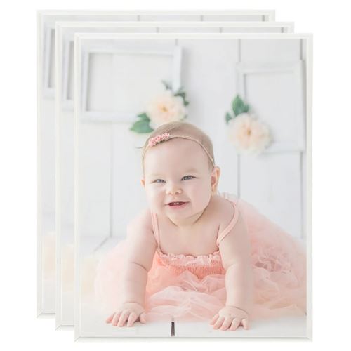 vidaXL Collage de cadres photo 3 pcs de mur table Argenté 40x50 cm MDF
