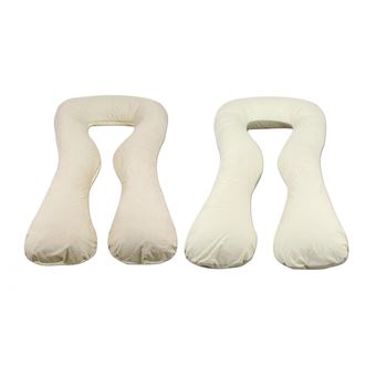 coussin à usages multiples beige à carreaux  crème - 1