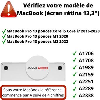 Coque pour Macbook Pro 13 pouces - Coque Rigide Ultrathin Transparente -  Coque pour