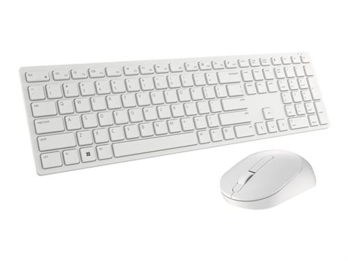Dell Pro KM5221W - Toetsenbord en muis set - draadloos - 2.4 GHz - QWERTY - VS internationaal - wit
