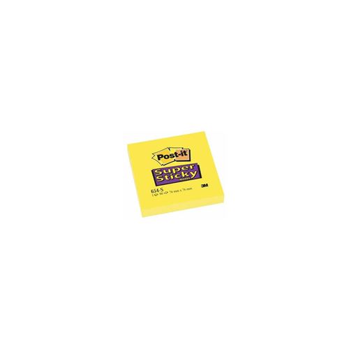 Notes Adh&eacute;sives Post-it Super Sticky 7,6 x 7,6 cm - Jaune